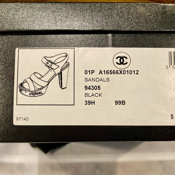 Chanel Vintage Patent and Lucite Platform Sandals - Picture 11 of 12